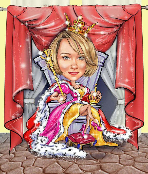 шарж король