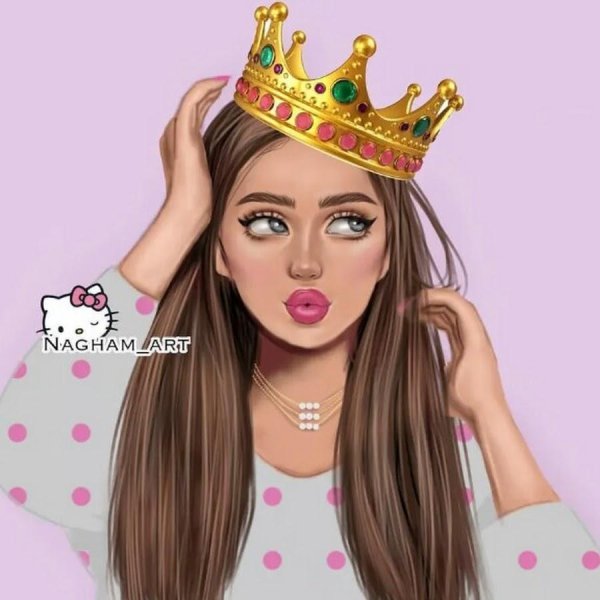 девушка в короне арт