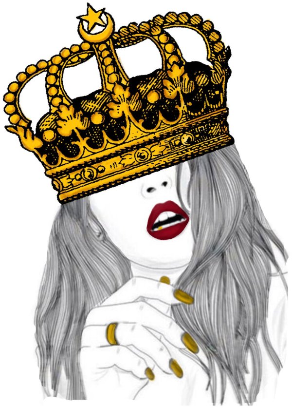 девушка в короне арт