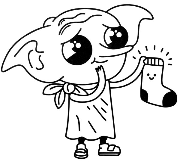 раскраска добби