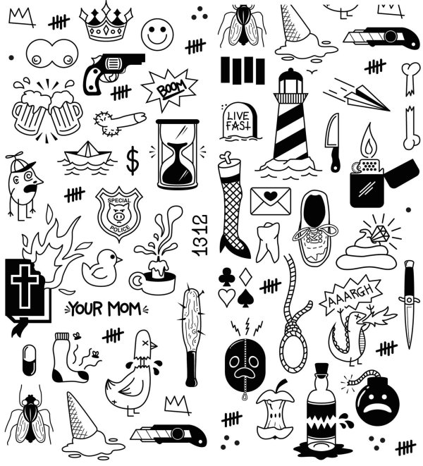 эскиз маленьких татуировок