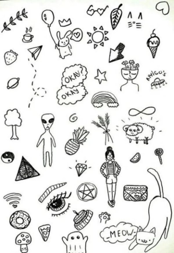 эскиз маленьких татуировок