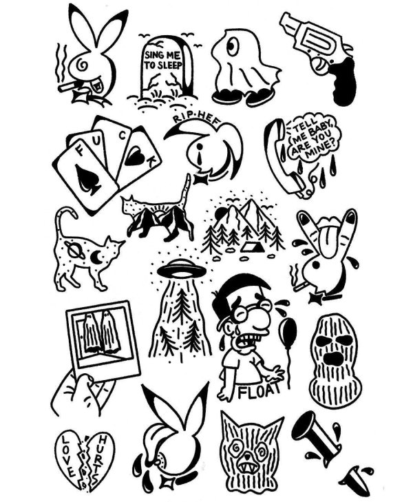 мелкие татуировки эскизы