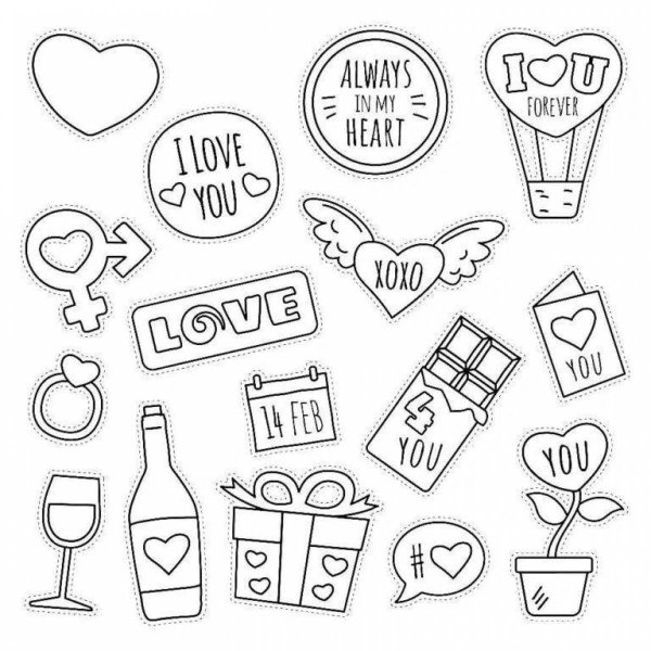 раскраска стикер