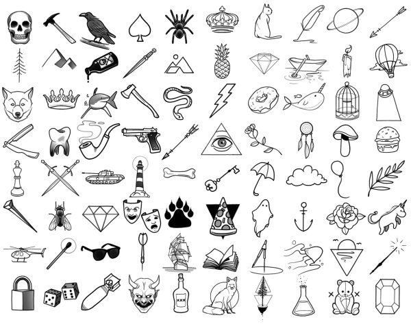 эскиз маленьких татуировок