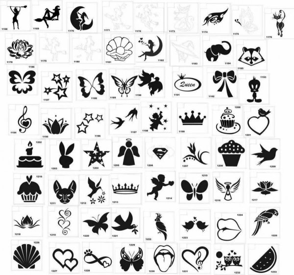 трафареты татуировок