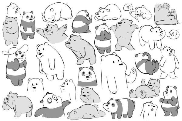 медведь разукрашка