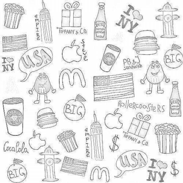 раскраска еда