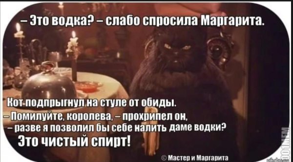 разве я могу предложить даме водку чистый спирт