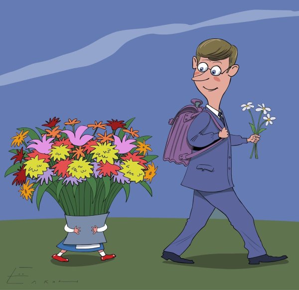 цветы учителю