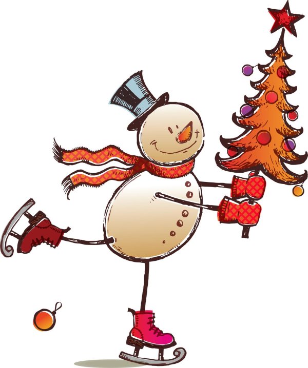 снеговики мультяшные