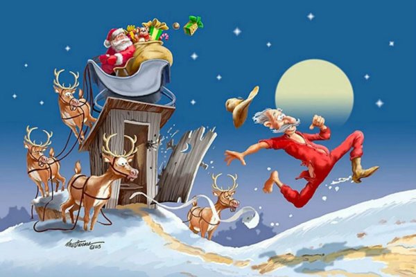 смешная новогодняя открытка