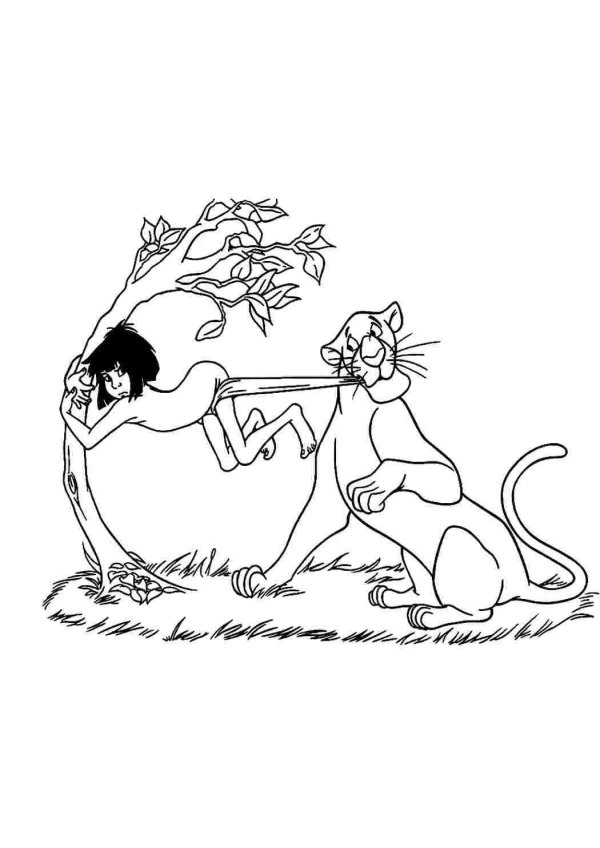 раскраска маугли