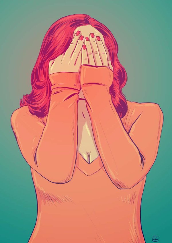 смущение рисунок