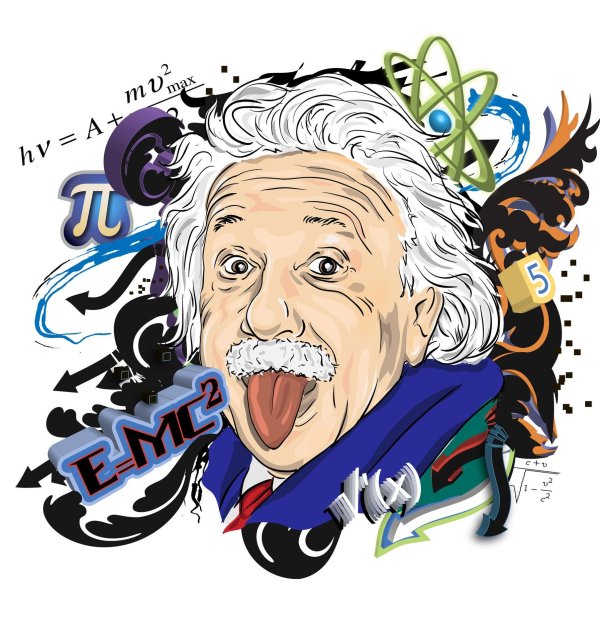 портрет эйнштейна