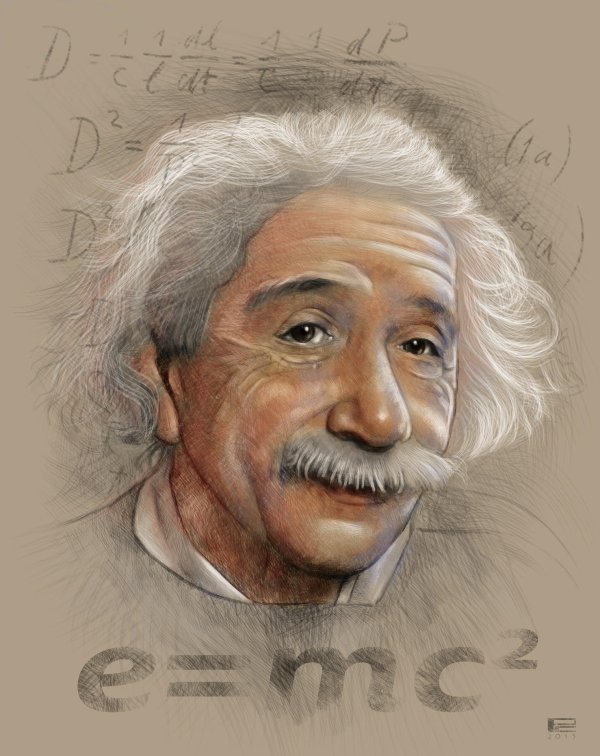 портрет эйнштейна