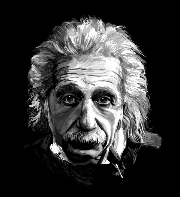 портрет альберта эйнштейна