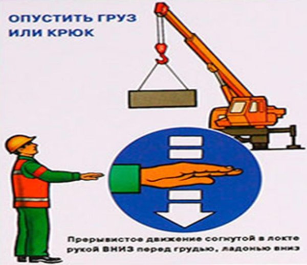 сигналы стропальщика для автокрана