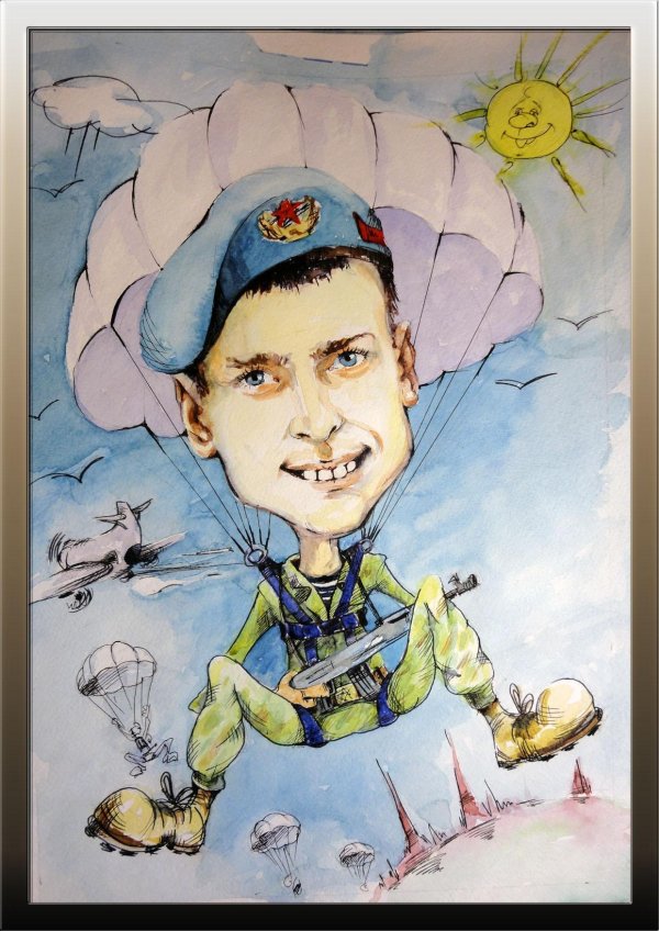 шарж военный