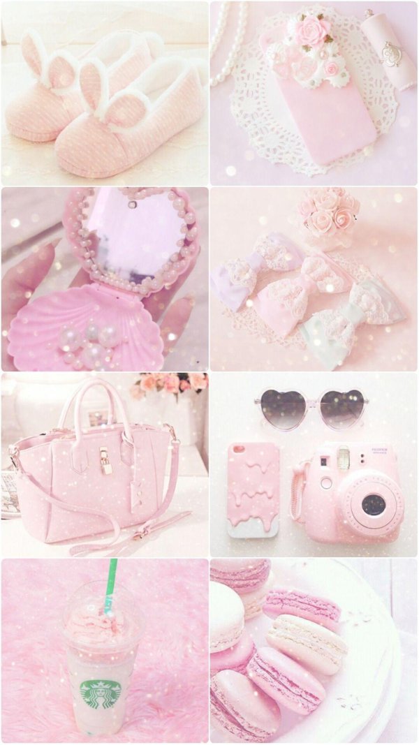 aesthetic pink pastel коллаж