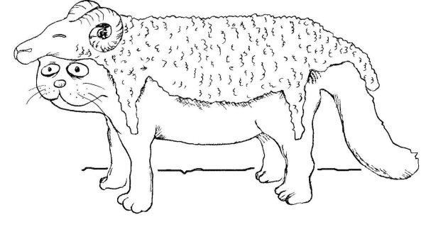 раскраска овца