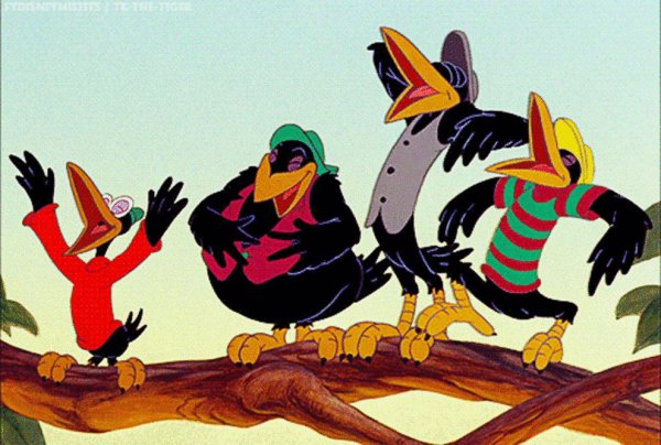 мультфильм дамбо вороны