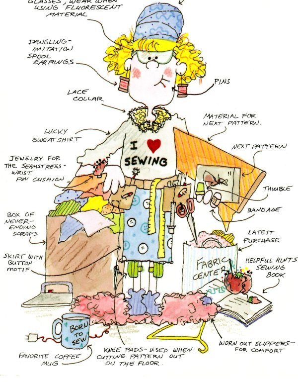 рукодельница иллюстрации