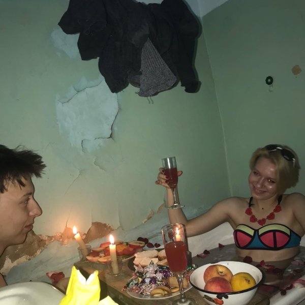 романтик в ванной смешно