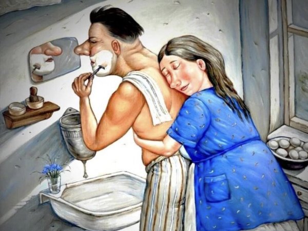 женщина карикатура