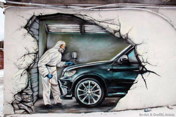граффити машина