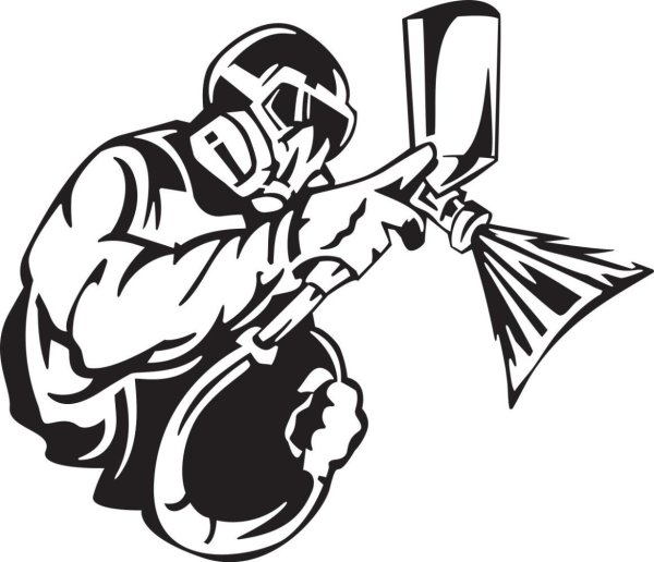 наклейка краскопульт