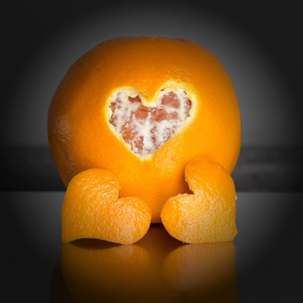 сердце из апельсина