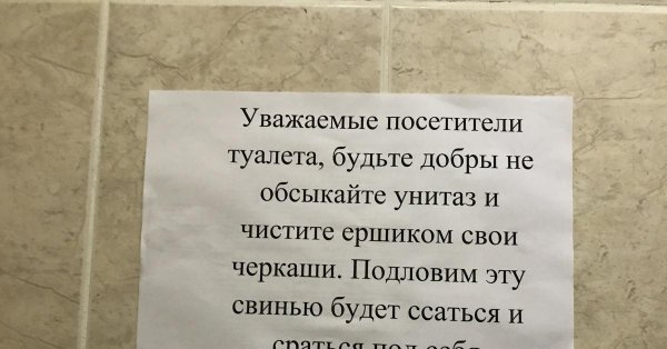 На стену в туалет