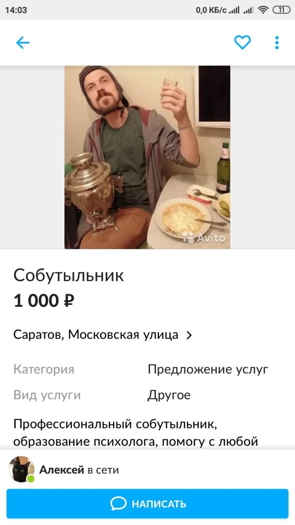 профессиональный собутыльник