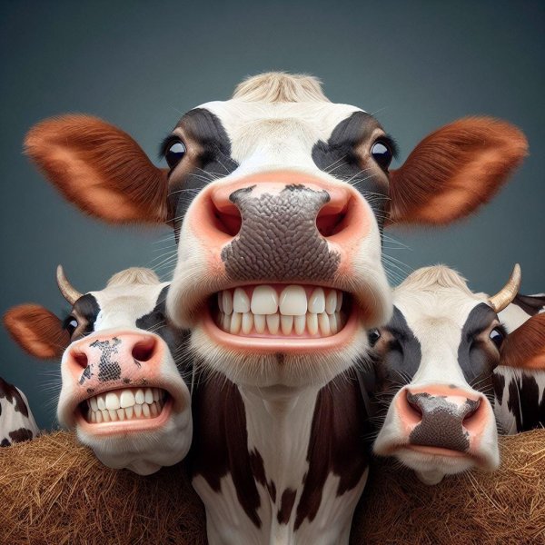 улыбка коровы