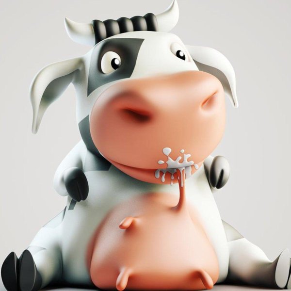 мультяшная коровка