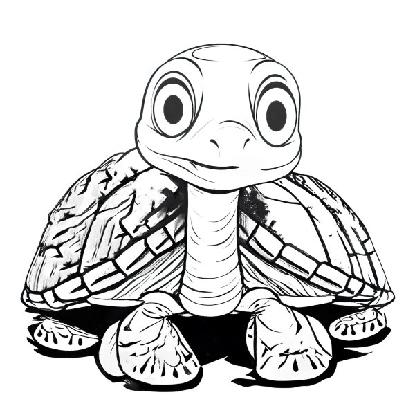 разукрашка черепашка