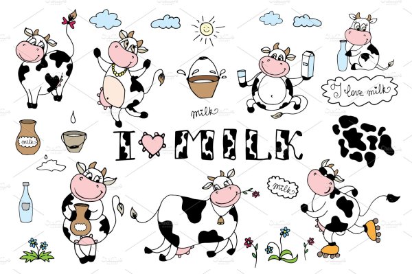 наклейки коровы