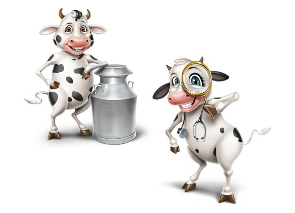 корова мультяшка