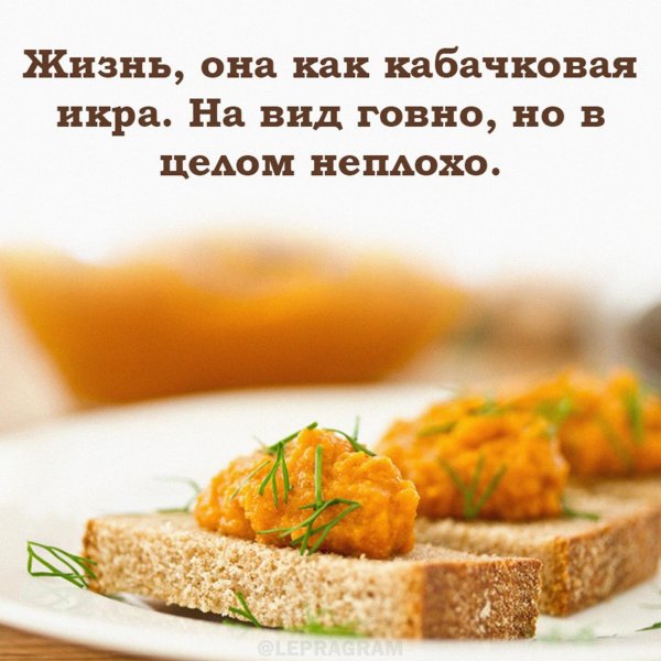 жизнь похожа на кабачковую икру