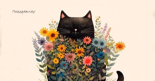 котики открытка