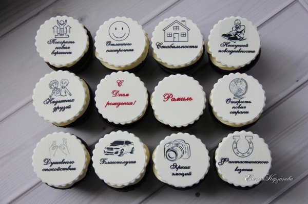 капкейки с пожеланиями