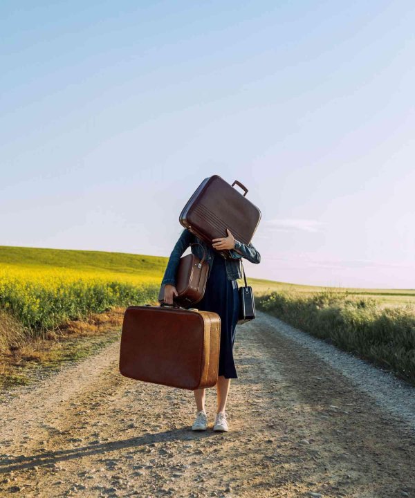 фотосессия с чемоданом