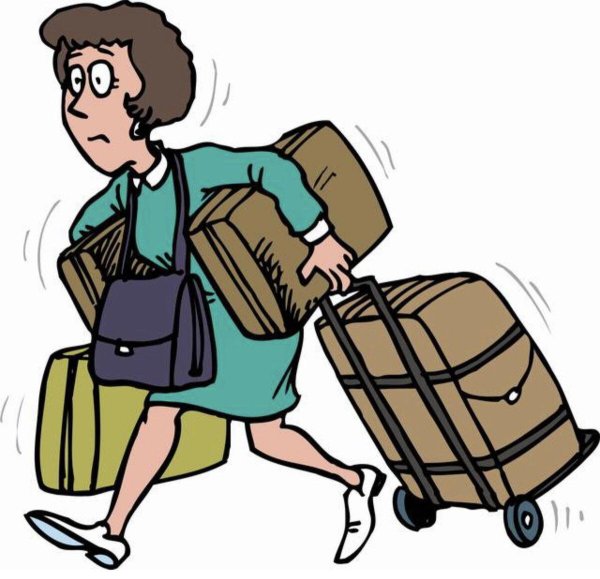 турист с чемоданом