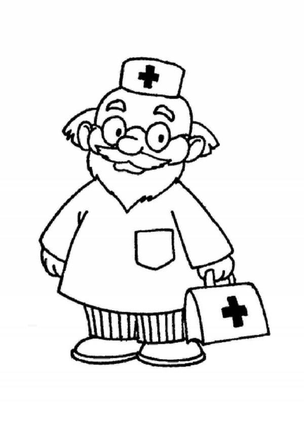 раскраска доктора для детей