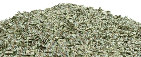 доллары куча