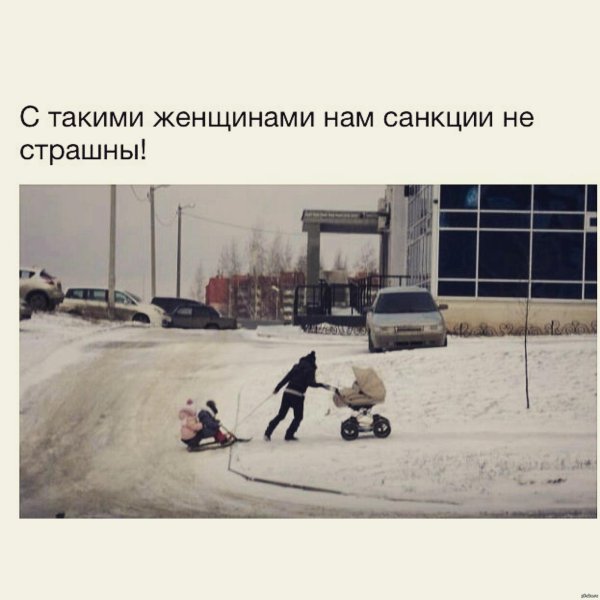 санки зимой