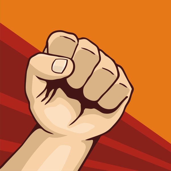 кулак вверх