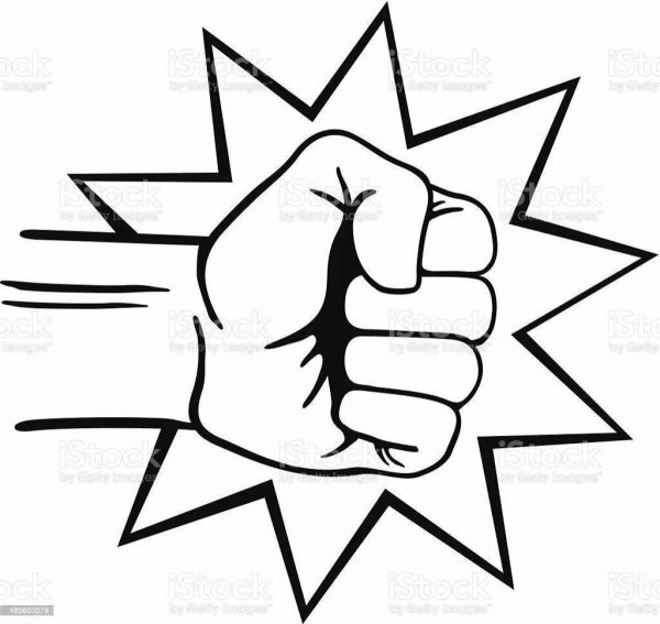 кулак раскраска