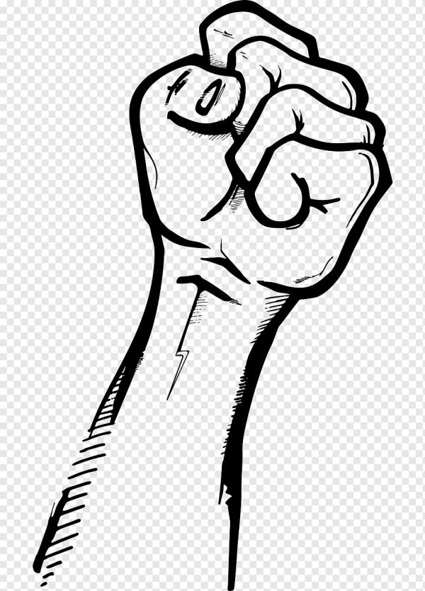 раскраска кулак